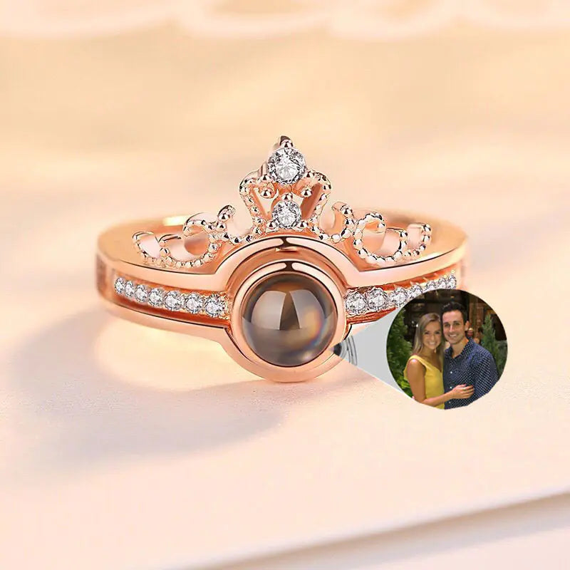 Personalizowany pierścionek z projekcją zdjęcia