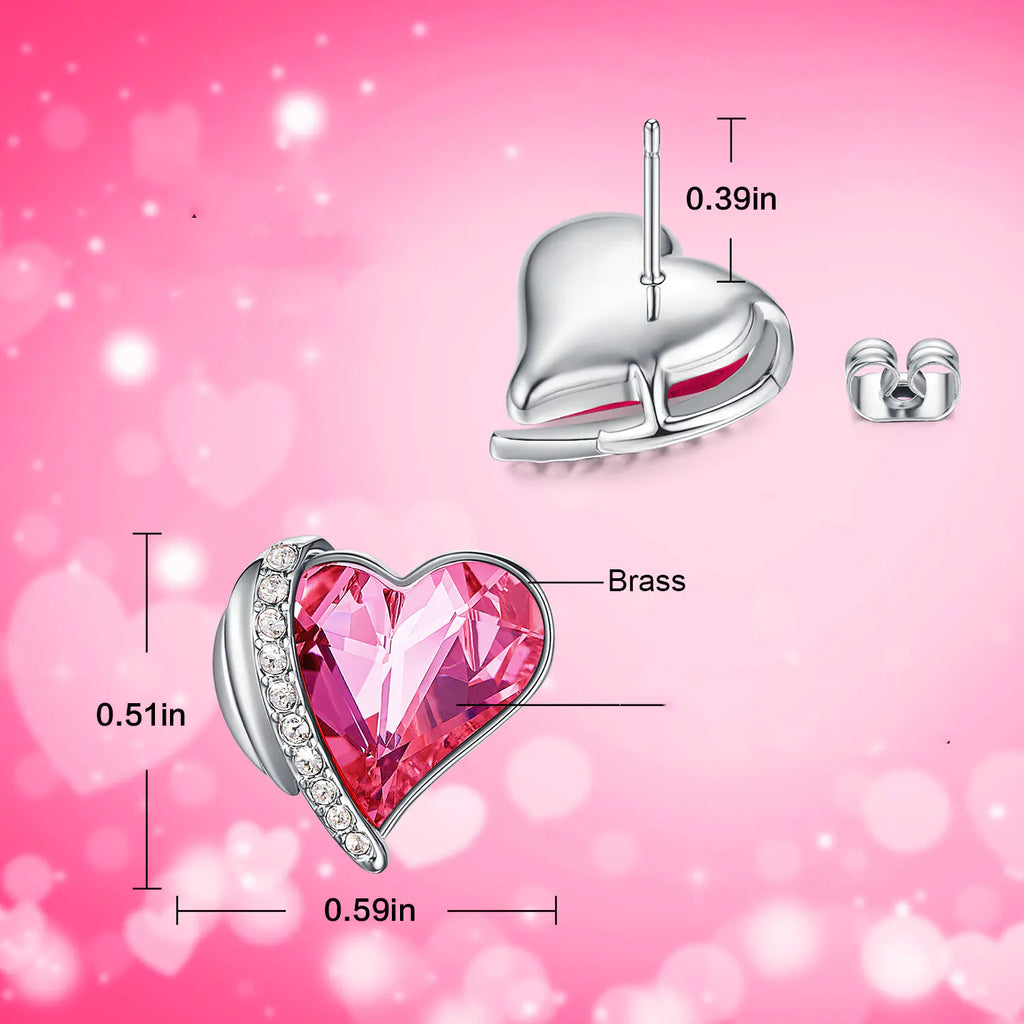 Kolczyki Pink Angel Wing ze Swarovski Elements.