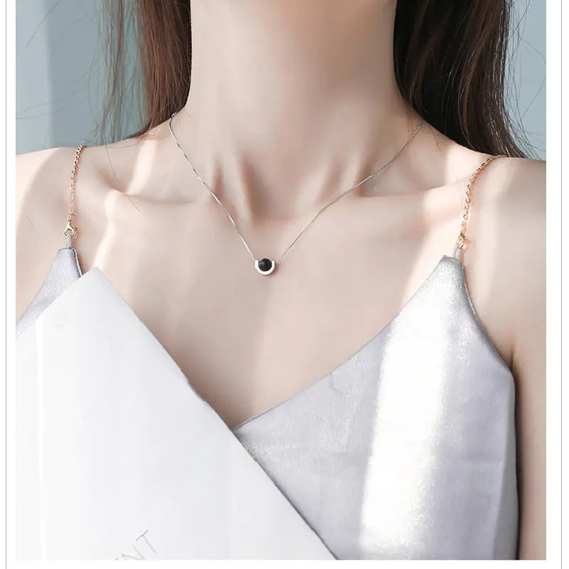 Starry Sky necklace with Swarovski crystals, 925 silver.