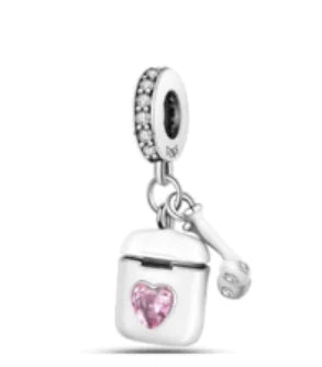 925 silver Life Headphones charm for Pandora bracelet.