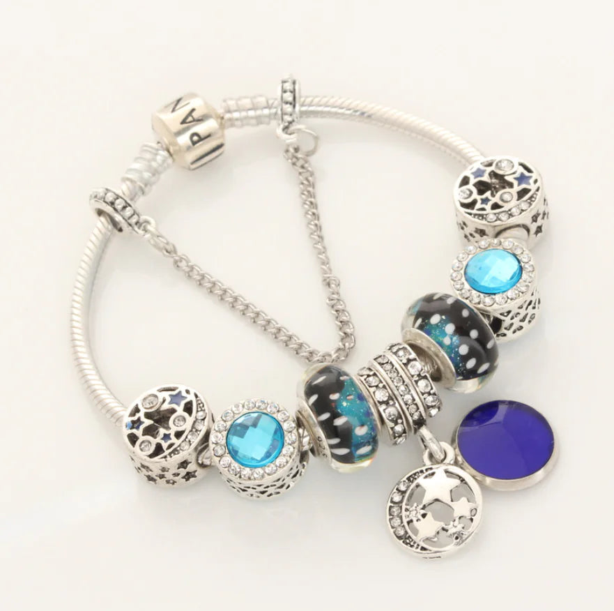 Dreamcatcher Bracelet – Bransoletka w stylu Pandora z gwiezdnym motywem.