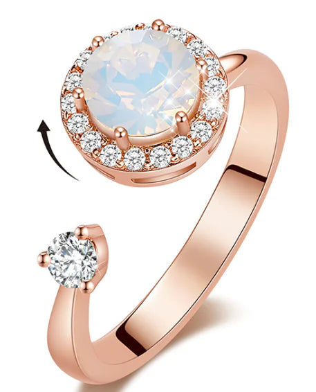 Swarovski Crystal open ring for women - unique design.