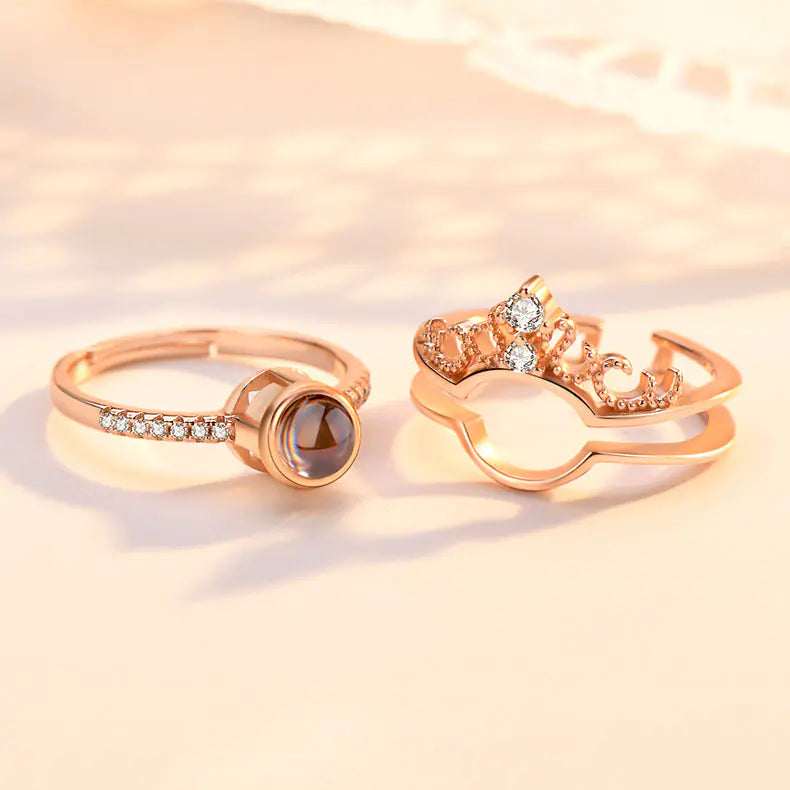 Personalizowany pierścionek z projekcją zdjęcia