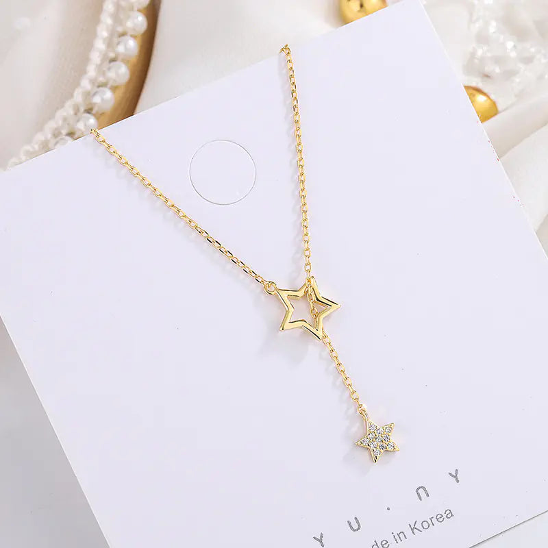 Naszyjnik Silver Star – subtelny blask diamentowej elegancji