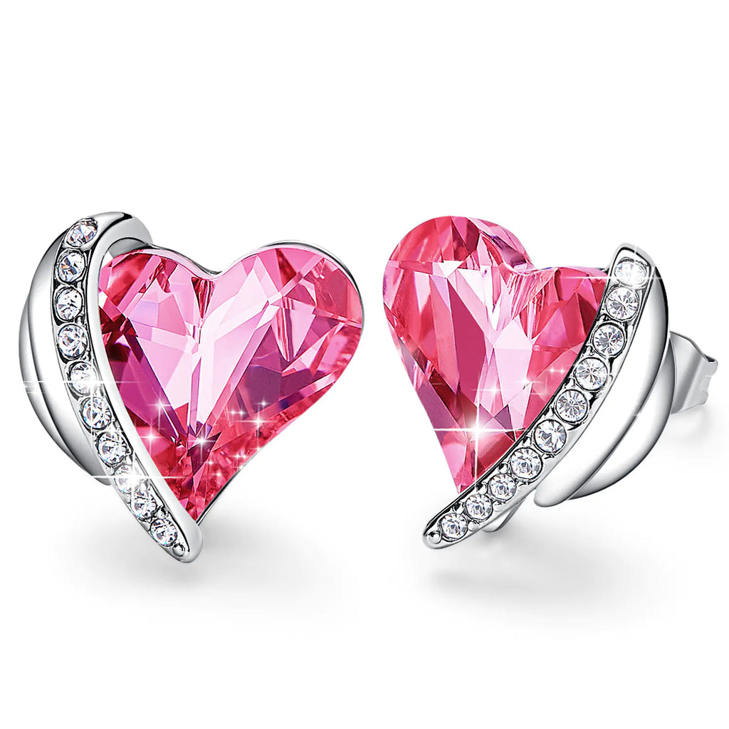 Kolczyki Pink Angel Wing ze Swarovski Elements.