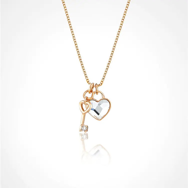Naszyjnik Heart Lock z kryształami Swarovski Elements marki Xuping.