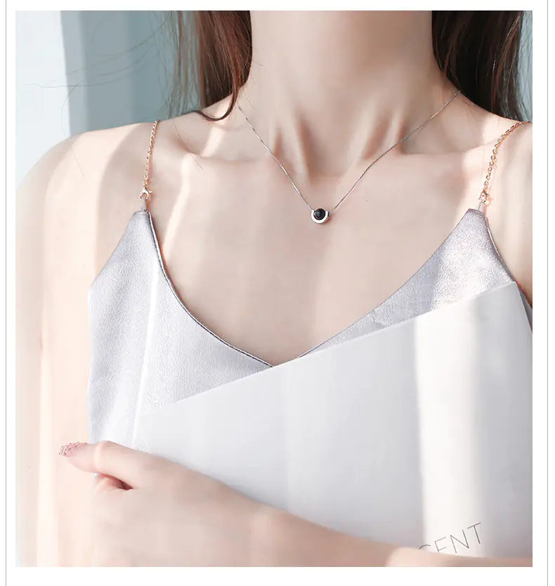 Starry Sky necklace with Swarovski crystals, 925 silver.