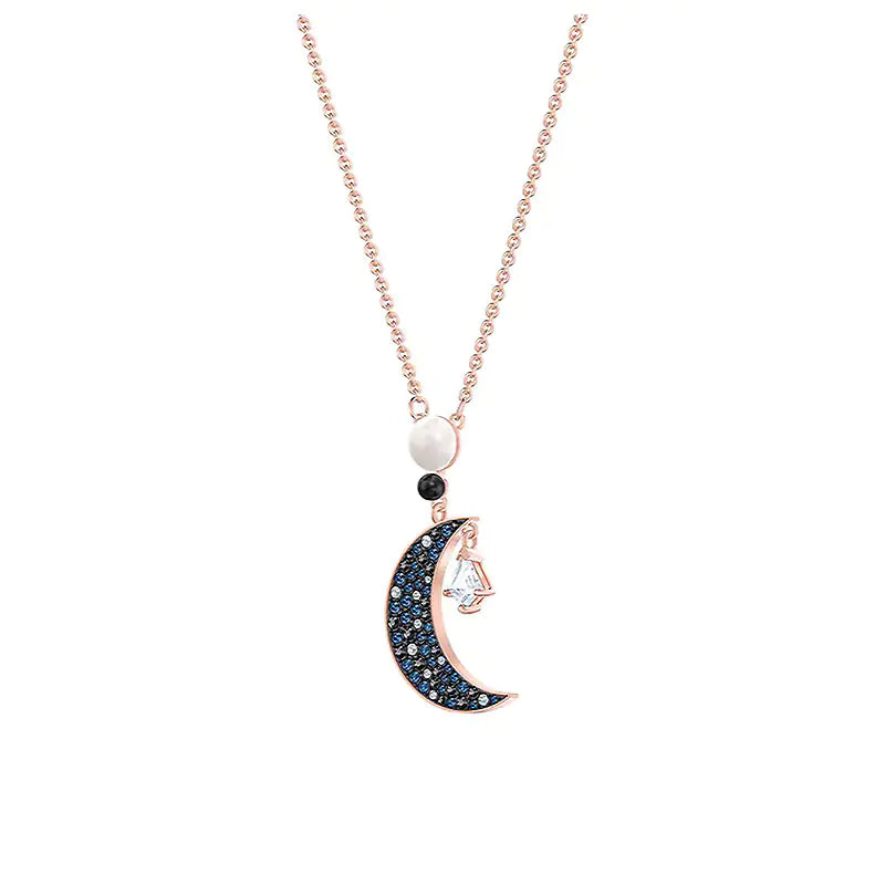Swarovski Crystal Mysterious Moon Necklace for Women.
