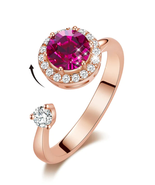 Swarovski Crystal open ring for women - unique design.