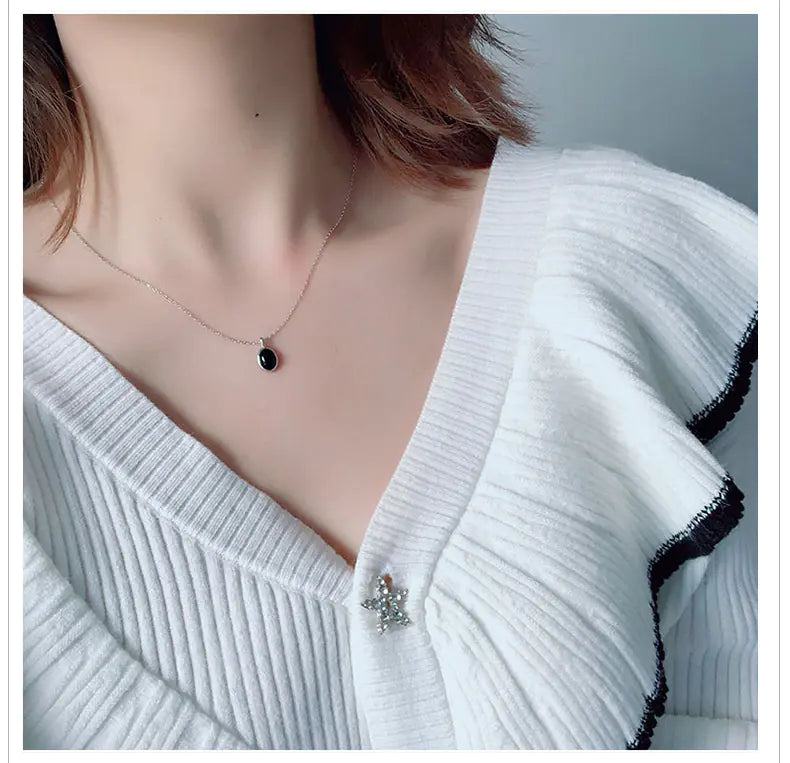 Starry Sky necklace with Swarovski crystals, 925 silver.