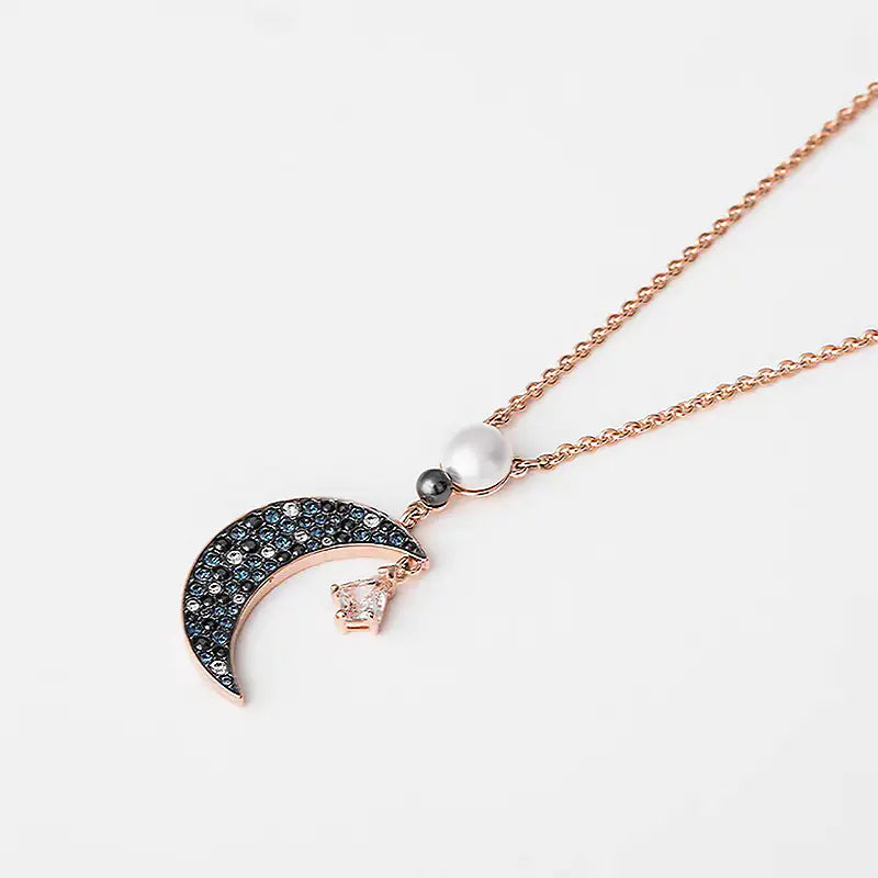 Swarovski Crystal Mysterious Moon Necklace for Women.