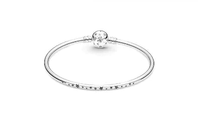 Bransoletka Pandora ze srebra 925 z motywem gwiazdy