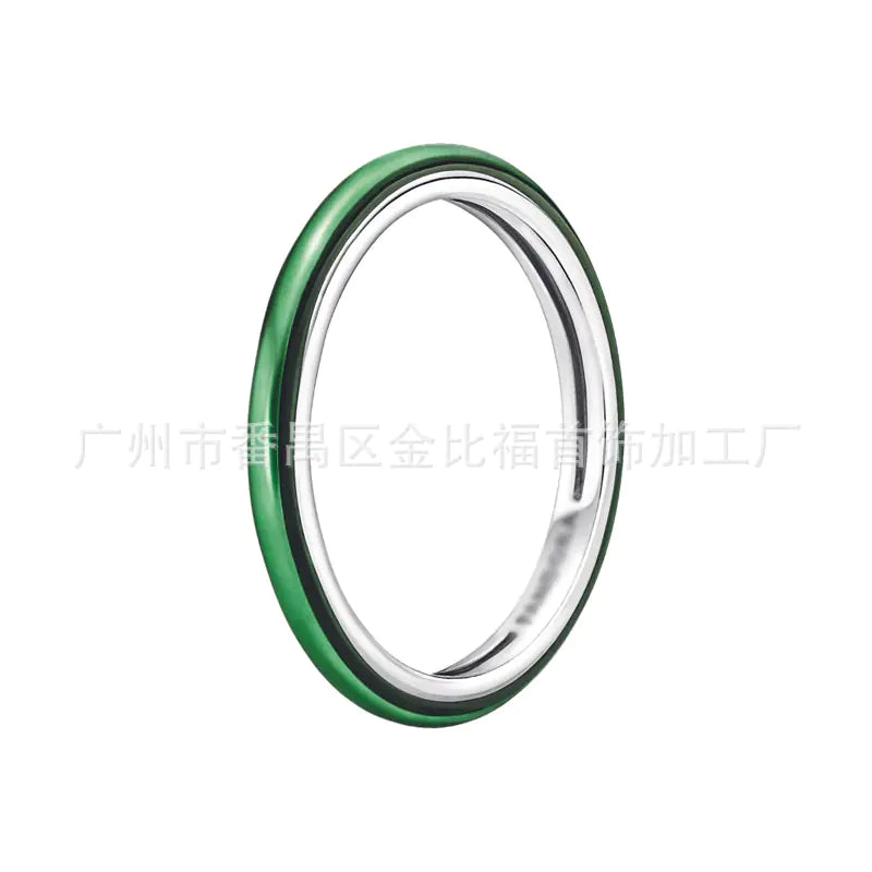 Pandora S925 Rose Gold Ring with Pink Diamond Heart.