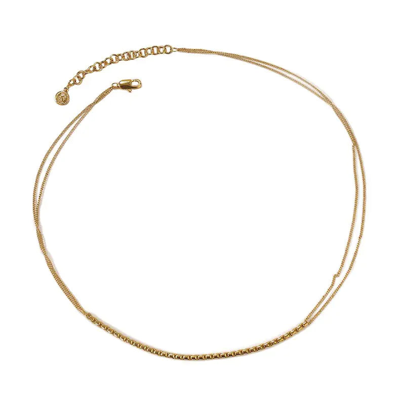 Naszyjnik MyOne z odporną na blaknięcie, próżniowo nakładaną powłoką złota i unikalnym wzorem