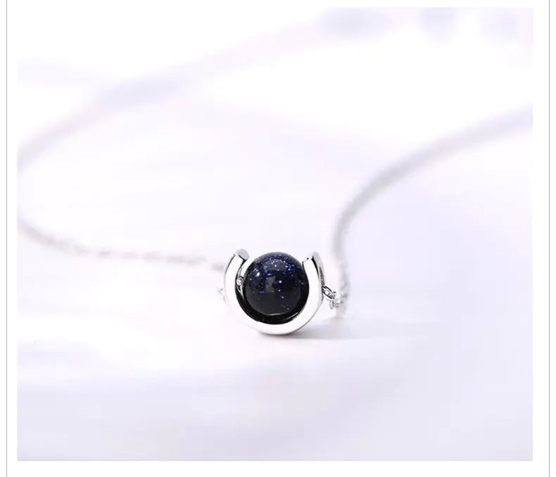 Starry Sky necklace with Swarovski crystals, 925 silver.