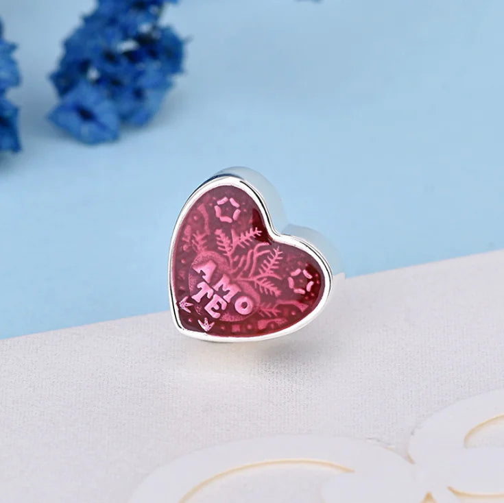 Bransoletka S925 Silver Pandora na Walentynki z koralikami.