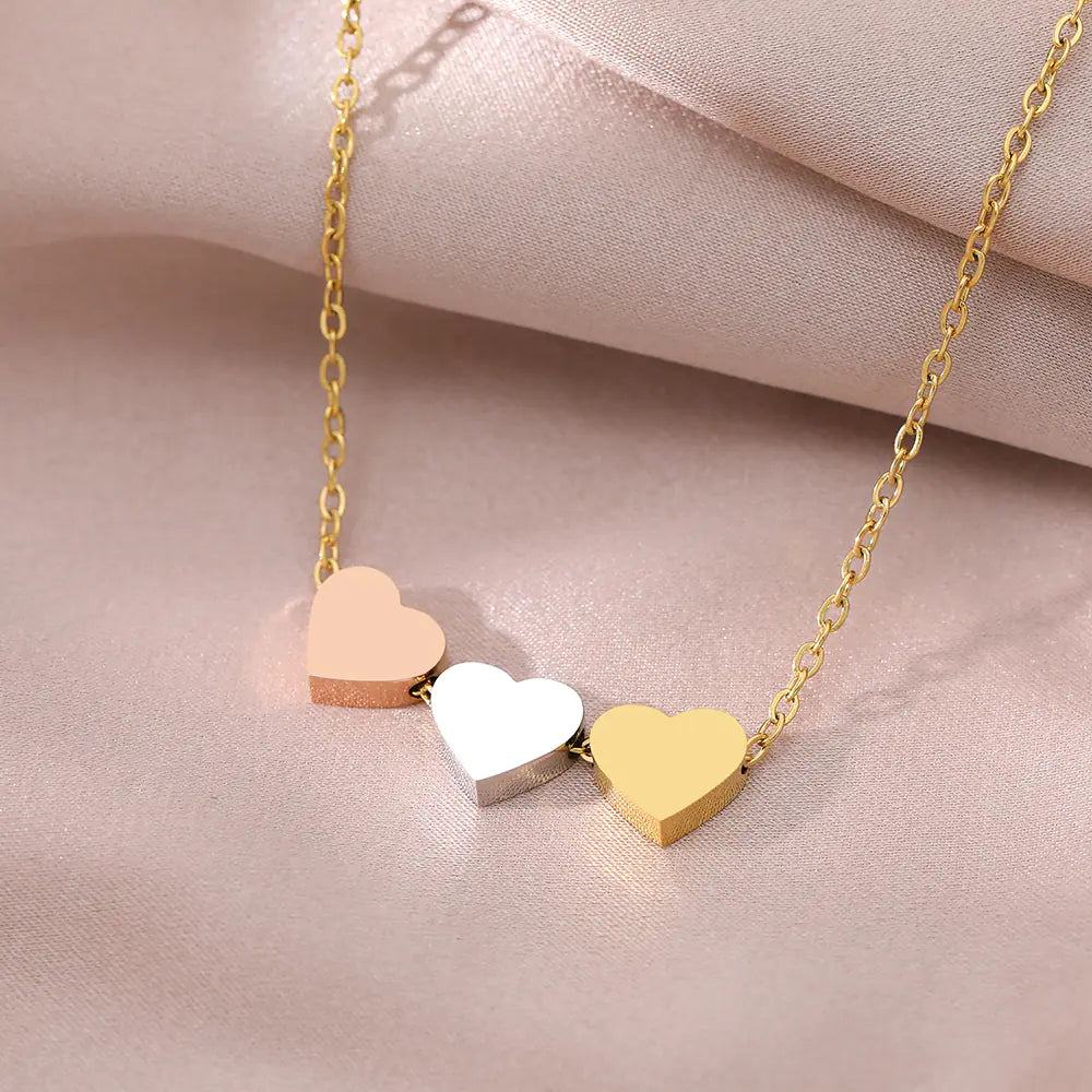 Stainless steel Sweetheart necklaces with pendants for women.