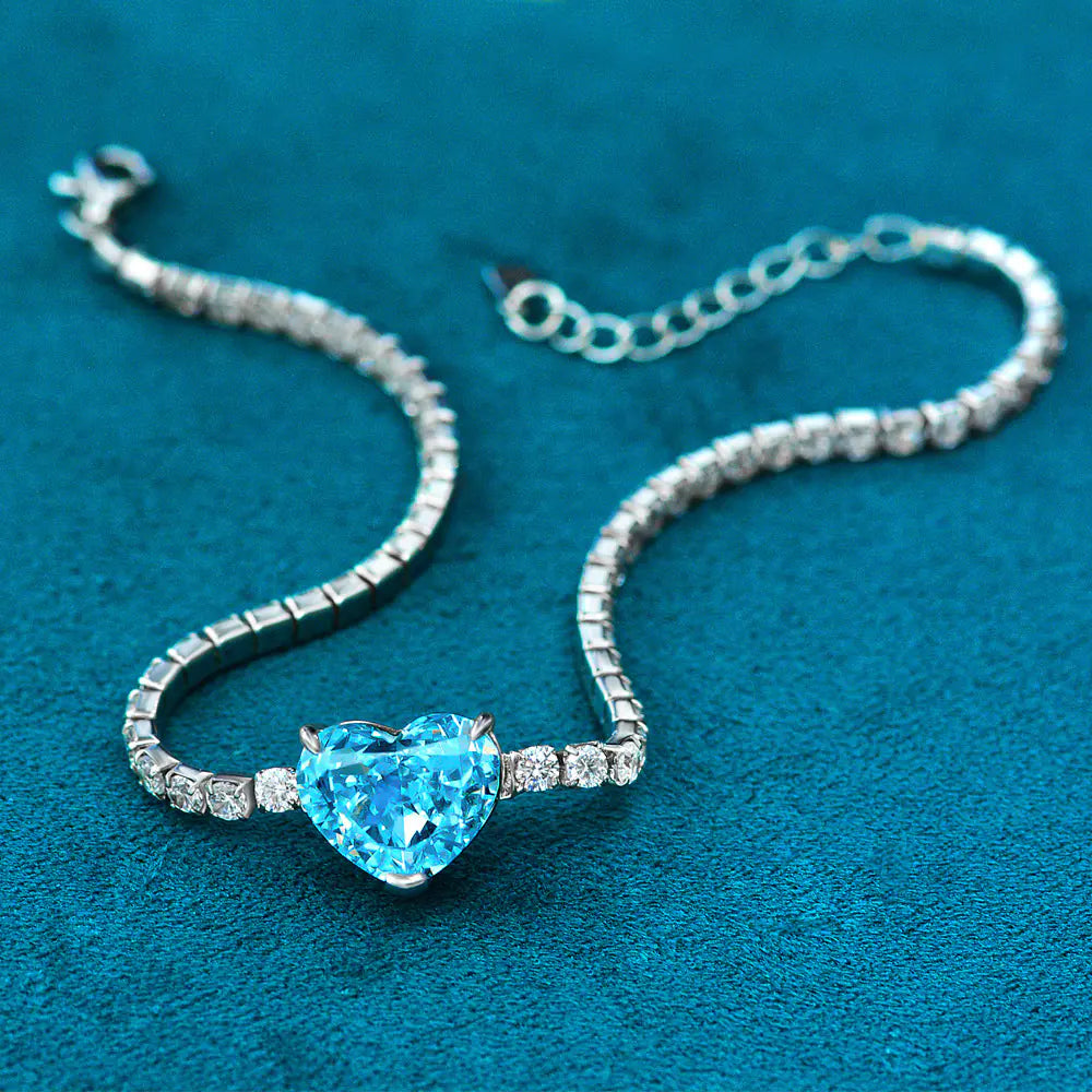 Luksusowa biżuteria w kształcie serca z diamentem z wysokowęglowego kryształu