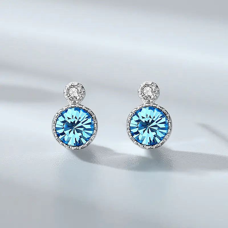 S925 Srebrne Kolczyki z Kryształami Swarovski