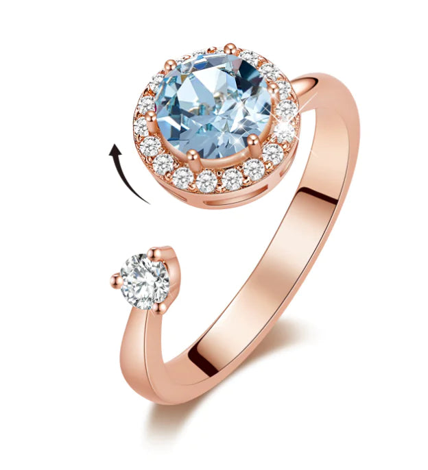 Swarovski Crystal open ring for women - unique design.