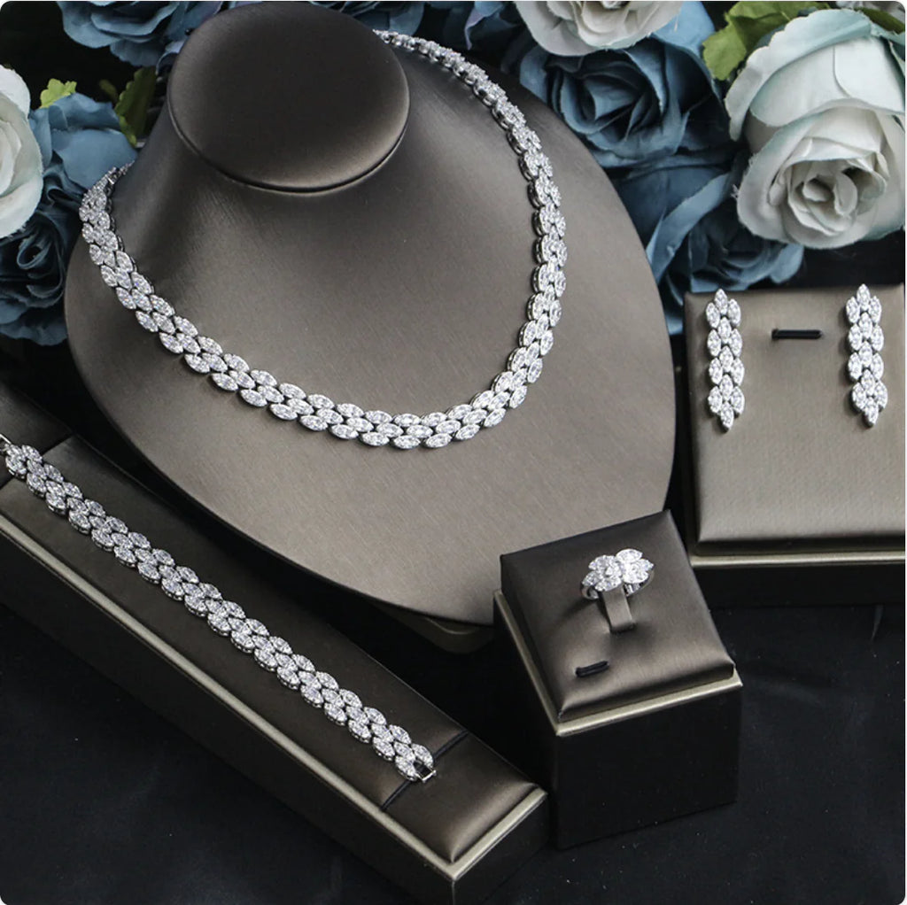 Wedding Jewelry Set – ✨ Luksusowy komplet biżuterii ślubnej dla wyjątkowego blasku 💎