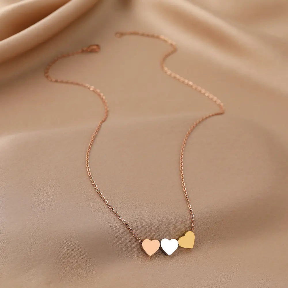 Stainless steel Sweetheart necklaces with pendants for women.
