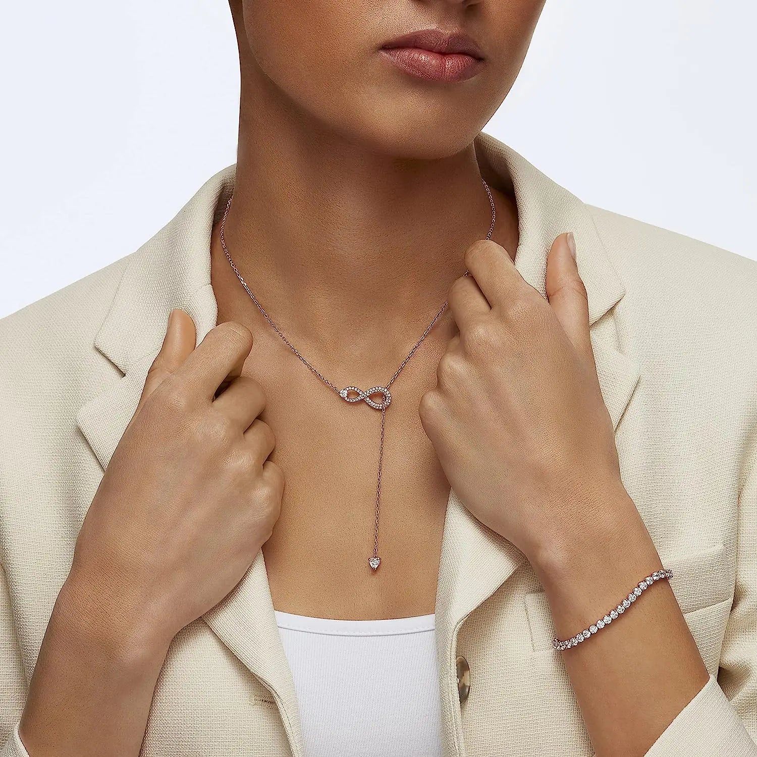 Naszyjnik damski Y Eternal Love z kryształami Swarovski.