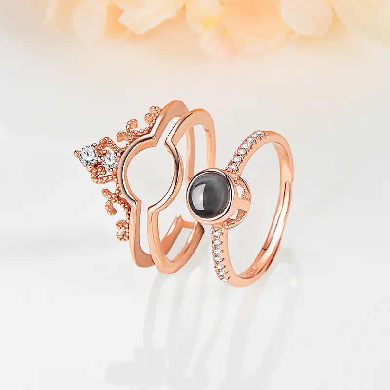 Personalizowany pierścionek z projekcją zdjęcia