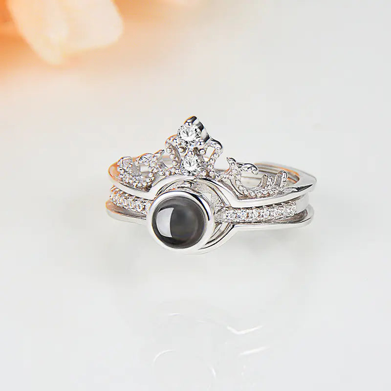 Personalizowany pierścionek z projekcją zdjęcia