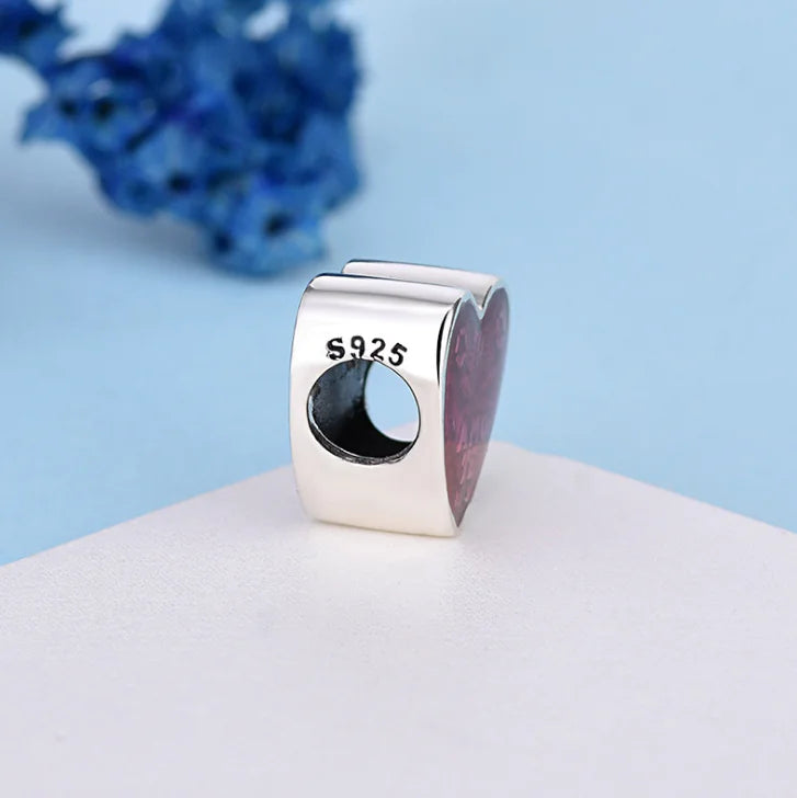 Bransoletka S925 Silver Pandora na Walentynki z koralikami.