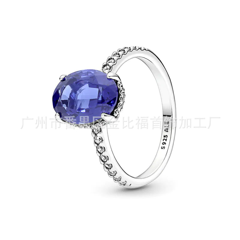 Pandora S925 Rose Gold Ring with Pink Diamond Heart.